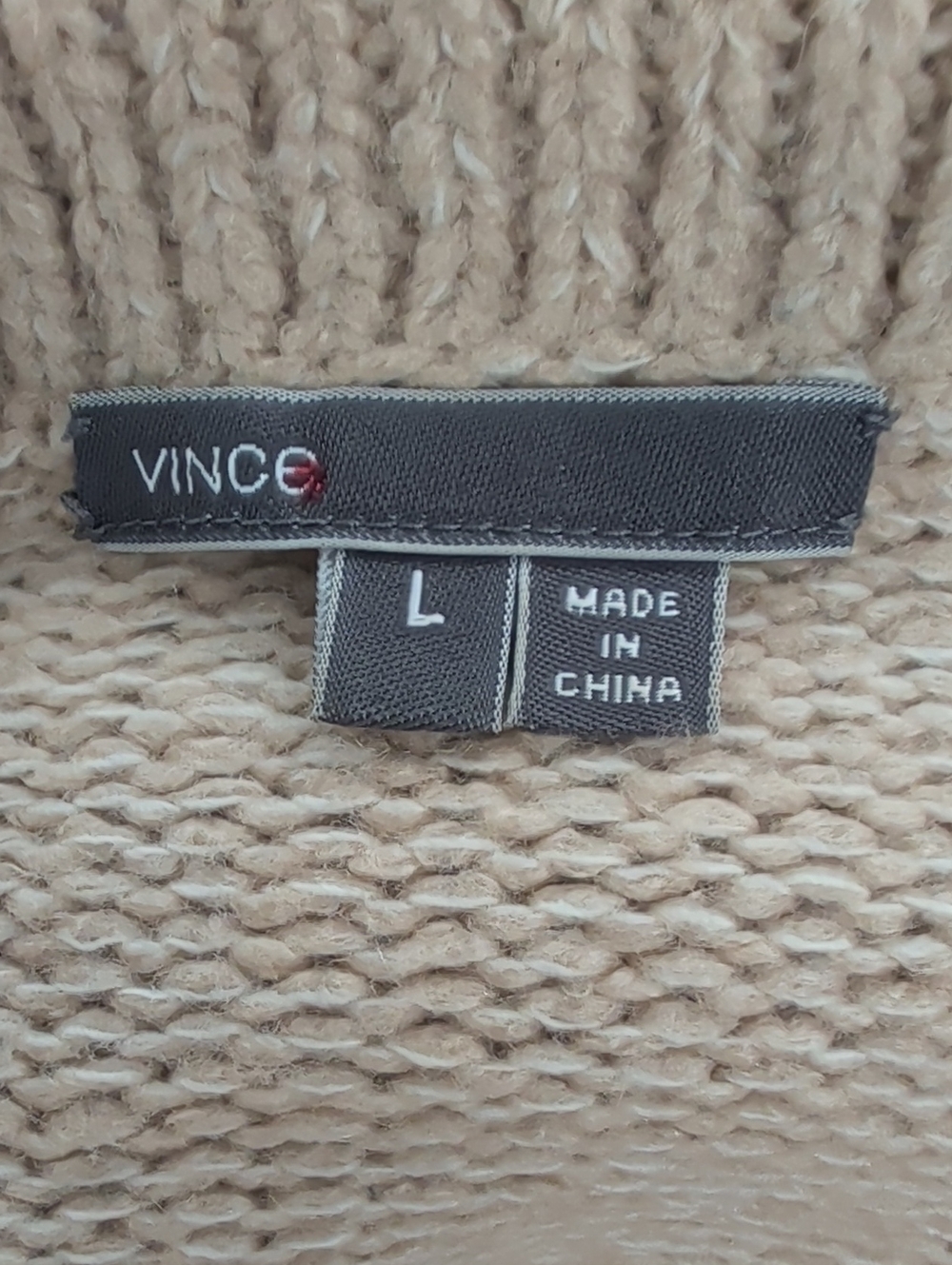 Vince Draped Open-Front Wool Blend Cardigan in Light Beige - Picture 2 of 10